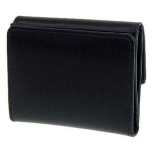 Prada Vitello Move Nero Black Trifold ID Holder Snap